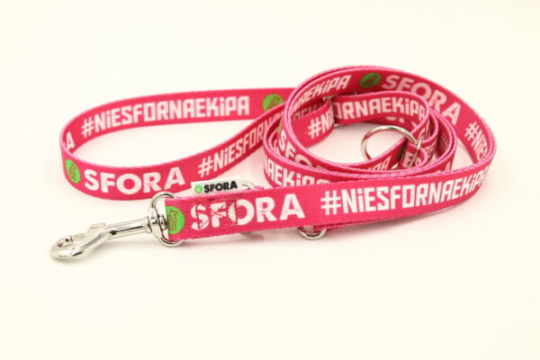 smycz przepinana 220 pink